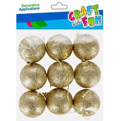 Craft with Fun OZDOBA DEK STYROP BOMBKA ZLOTO 51MM 9SZT 12/96 13337012 5904335883466