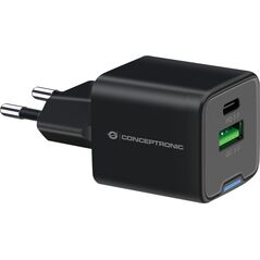 Ładowarka Conceptronic CONCEPTRONIC Ladegerät 2Port  20W,1xUSB-C,1xUSB-A   1.5m  sw 13338153 4015867236475