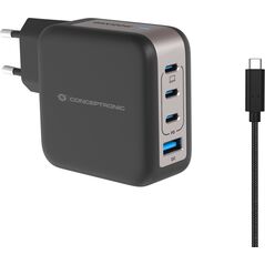 Ładowarka Conceptronic CONCEPTRONIC Ladegerät 4Port 100W,3xUSB-C,1xUSB-A   1.5m  sw 13338154 4015867236536