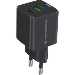 Ładowarka Conceptronic CONCEPTRONIC Ladegerät 2Port  33W,1xUSB-C,1xUSB-A +3-in-1 sw 13338157 4015867236499