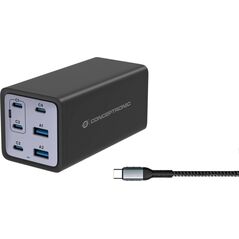Ładowarka Conceptronic CONCEPTRONIC Ladegerät 6Port 200W,4xUSB-C,2xUSB-A +3-in-1 sw 13338160 4015867236543