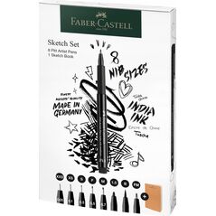 Faber-Castell FABER-CASTELL Set Pitt Artist Pen + Sketchbook 13338790 4005402671021