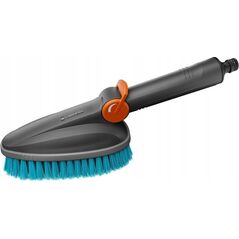 Gardena GARDENA Cleansystem hand brush M hard, washing brush (grey/turquoise, all-round soft plastic strip) 13339673 4078500065139
