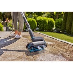 Gardena GARDENA cordless multi-cleaner AquaBrush Patio 18V P4A, hard floor cleaner (grey/turquoise, Li-Ion battery 2.5Ah P4A, POWER FOR ALL ALLIANCE) 13339682 4066407502734