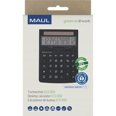 Kalkulator Maul MAUL Taschenrechner ECO 850, 12 Stellen schwarz 13341384 4002390091244