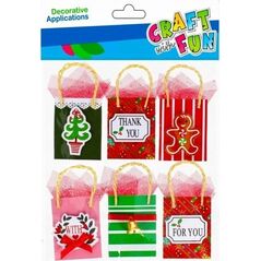 Craft with Fun OZDOBA BN NAKLEJKI PREZENT 6SZT CF PBH 12/144 13401799 5908275175629