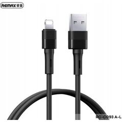 Kabel USB Remax KABEL REMAX LEYA SERIES RC-C093 2.4A USB/LIGHTNING 1M BLACK 13435510 6954851210795