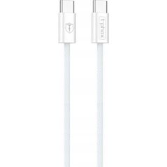 Kabel USB T-Phox KABEL T-PHOX CC15 SERIES USB-C/USB-C 60W 3A 1M WHITE 13442846 6974670443136