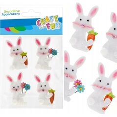 Craft with Fun OZDOBA DEK FILC ZAJACZ SPRZYL 4SZT CF PBH 12/144 13455787 5905523621402