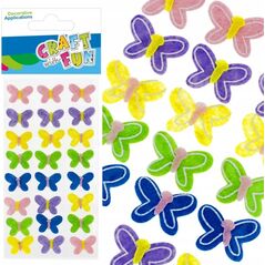 Craft with Fun OZDOBA DEK FILC MOTYLKI SPRZYL 24SZT CF 12/288 13455797 5905523621259