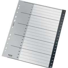 Leitz Przekładki PP Leitz Recycle A4 Maxi 1-20 czarne 13470288 4002432127115