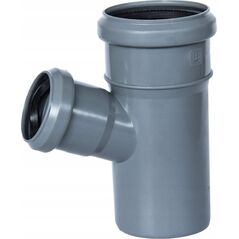 AQUER Trójnik kanalizacyjny PP 110/50mm 67° Aquer T110/50/67 SZ szary 13496791 5902560901702