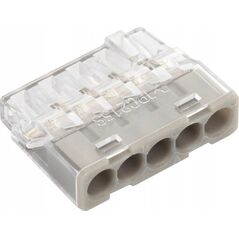 Simet Szybkozłączka wciskana do drutów 5x 0,2-2,5mm2 24A Simet Mini PC215S 89243000 transparentna/szara 13529242 5907813235368