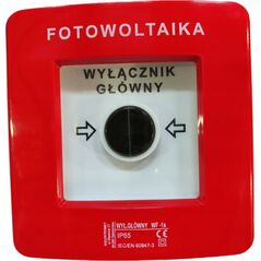 DZIEW Wyłącznik przeciwpożarowy fotowoltaiki Elektromet 911440 WF-1s 2 tory prądowe 12A NC-NO natynkowy samoczynny 13581600 5906197483891