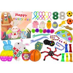 LeanToys Zestaw Zabawek Wielkanocnych Fidget Toys Pop It Squishy Antystresowe 42 Elementy 13655744 5905323216754