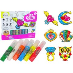 LeanToys Witraże Zawieszki Do Malowania Zastygająca Farba Biżuteria 6 szt. 13655747 5905323214217