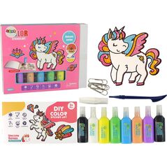 LeanToys Naklejki Na Okno Meble Jednorożec DIY 8 Kolorów Brokat 13655850 5905679072370
