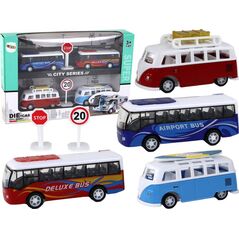 LeanToys Kampery Autobusy Z Napędem Frykcyjnym 1:87 4 Sztuki 13655916 5905679078570