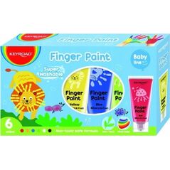 PBS Connect Farby do malowania palcami KEYROAD 6x60 ml 13674244 6941288737605