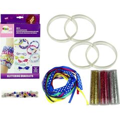 LeanToys Zestaw Do Robienia Bransoletek DIY Brokat Wstążki 13674480 5905214974909