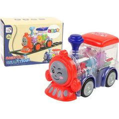 LeanToys Wesoła Lokomotywa Dla Malucha Napęd Frykcyjny Światła LED 13674509 5905214978013