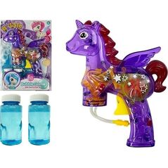 LeanToys Pistolet do baniek mydlanych jednorożec fioletowy 13674623 5905323216655