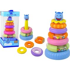 LeanToys Piramidka Edukacyjna Kolorowe Obręcze 13674638 5905323217201