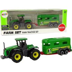 LeanToys Traktor z Przyczepą Zielony 13674726 5905515352901