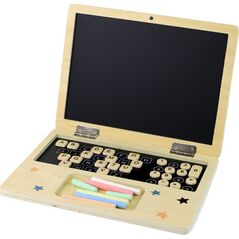 LeanToys Tablica Drewniana Laptop Kreda 13674777 5905515354790