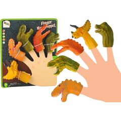 LeanToys Pacynki na Palce Dinozaury Zwierzęta 5 Szt. 13674835 5905515356831