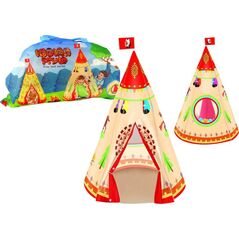 LeanToys Namiot Tipi Dla Dzieci Styl Indiański Ogród Kremowy 160 cm x 105 cm 13674845 5905515356312