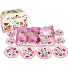 LeanToys Zestaw Do Herbaty Kawy W Kuferku Talerzyki Wzory Różowy 13674881 5905515358293