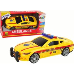 LeanToys Sportowe Auto Ambulans Światła Dźwięk Żółty Napęd 13674929 5905515359573