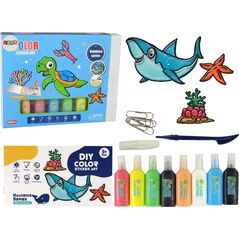 LeanToys Naklejki Na Okno Meble Zwierzęta Morskie Żółw DIY 8 Kolorów Brokat 13675025 5905679072356