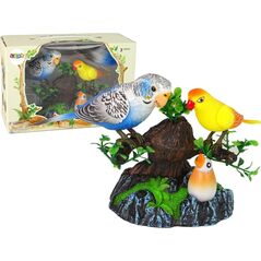 LeanToys Śpiewające Ruchome Papużki Drzewko Kolorowe 13675072 5905679074480