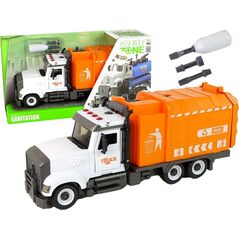 LeanToys Śmieciarka do Rozkręcania i Skręcania Akcesoria Pomarańczowa 13675080 5905679074664