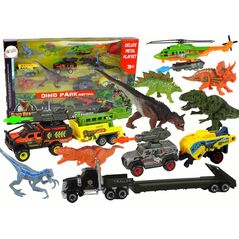 LeanToys Zestaw Pojazdów Helikopter Dinozaury 8 Sztuk Kolorowe 13675091 5905679074909