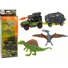 LeanToys Dinozaury Zestaw Samochód Z Rakietą Przyczepa 13675094 5905679074961
