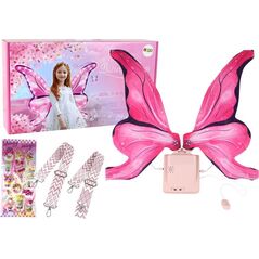 LeanToys Skrzydła Motyla Wróżki LED Melodia Różowe Zestaw 13675202 5905679077856