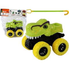 LeanToys Pojazd Terenowy Pchacz  Tyranozaur Rex Gumowe Koła Zielony 13675213 5905679078006
