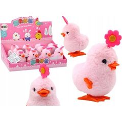LeanToys Kurczak Różowy Skaczący Kura Kurka Nakręcany Z Kwiatuszkiem 13675872 5905991004578