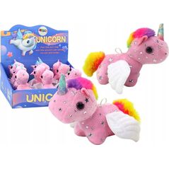 LeanToys Jednorożec Konik Pluszowy Naciągany Skaczący Różowy 13675889 5905991005339