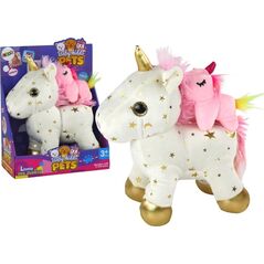 LeanToys Jednorożec Pluszak Usypiacz Kołysanka Biały W Gwiazdki Zestaw 13675899 5905991005414