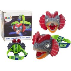 LeanToys Latarka Czołówka Dinozaur Regulowana Opaska 3 Diody Led 13675973 5905991006565