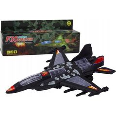 LeanToys Myśliwiec Militarny F35 Jeżdżący Światła Dźwięki Czarny 13676007 5905991007098