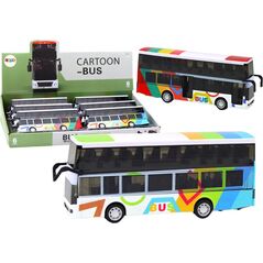LeanToys Autobus Dwupiętrowy Z Napędem Metalowy Kolorowy Światła Dźwięki 13676012 5905991007173