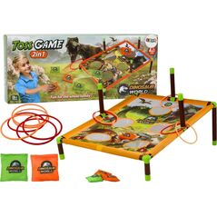 LeanToys Gra Zręcznościowa Rzut Woreczkiem Obręczą 2w1 Plansza Dinozaury 13676022 5905991007357