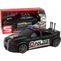 LeanToys Auto Sportowe Policja 1:16 Czarny Dźwięk 13676250 5905991013006