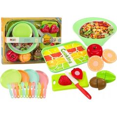 LeanToys Zestaw Owoców Do Krojenia Sałatka Sztućce Taca Artykuły Spożywcze 25 ele. 13676290 5905991014874