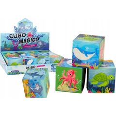 LeanToys Magiczna Kostka Układanka Edukacyjna Zwierzęta Morskie Puzzle Gra Logiczna 13676390 5905991016083
